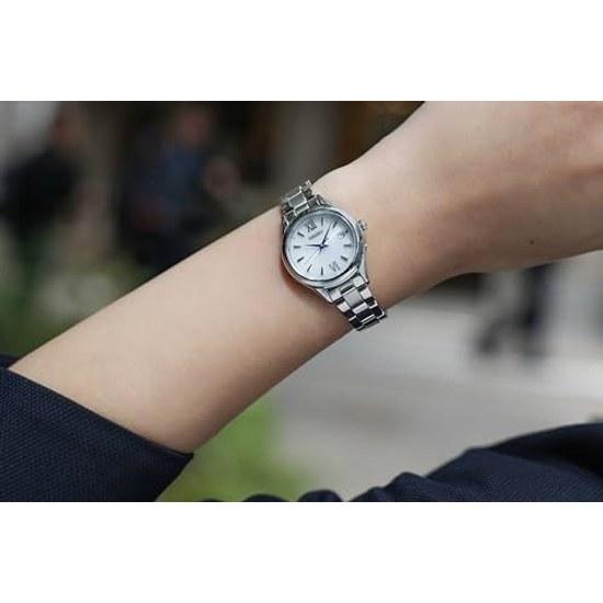 SEIKO SELECTION SWFH129 Женские часы Серия S Солнечный радиоконтроль Полный календарь Автоматический (Свидание) Белый Циферблат Нержавеющая Сталь