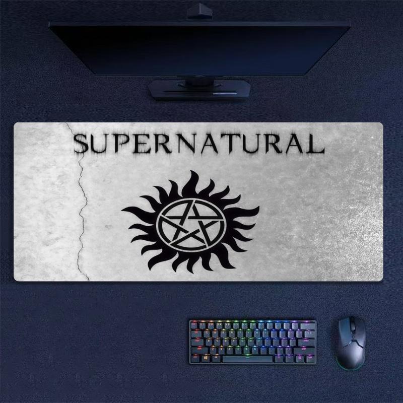 Supernatural Mouse Pad, Large Gaming Desk Mat, Non-slip XXL Mousepad for Laptop & Tablet, Mini PC Playmat with Stitched Edges