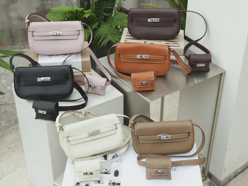 Женская сумка-мессенджер Twin Dumpling из натуральной кожи высшего качества: Модная сумка-седло, универсальная сумка через плечо, нагрудная и поясная сумка