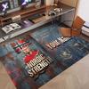 Custom Rug Erling Haaland Pattern Print Name Text Soft Non‑Slip Floor Carpet for Home Indoor Decoration
