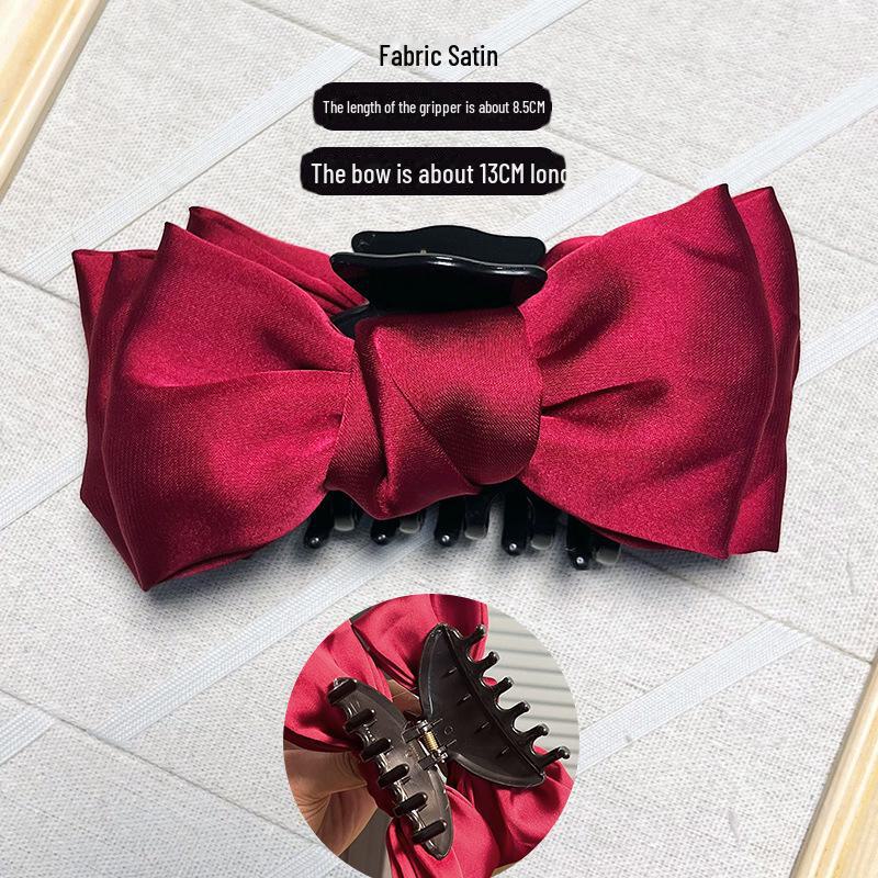 Высококачественная заколка для волос в стиле бант из жатого хлопка для женщин