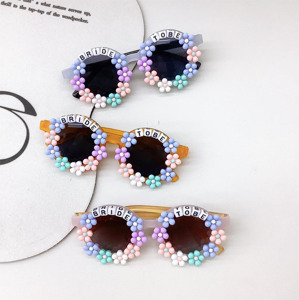 Fashion Diy Children'S Sunglasses Cute Cartoon Girl Concave Sunscreen Uv Protection Sunglasses