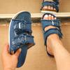 New Summer Beach Cork Slippers Casual Double Buckle Non-slip Clogs Slides Women Slip On Flip Flop Shoe Denim Slipper Female
