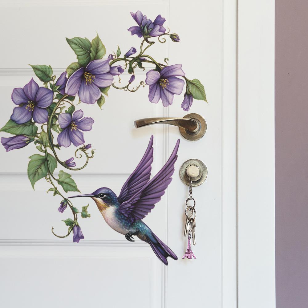 Креативные наклейки для украшения ванной комнаты и дома с изображением ипомеи и сороки