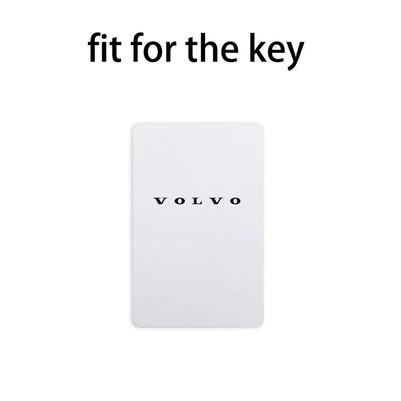 Замшевый кожаный чехол-держатель с NFC-ключом для автомобиля, полностью закрывающий корпус, защитный аксессуар-брелок для Volvo EM90 EX30 2024 Polestar
