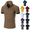 New Polo Mens Shirt Slim Fit Short Sleeve Basic Shirts Muscle Tee Tops Tshirt