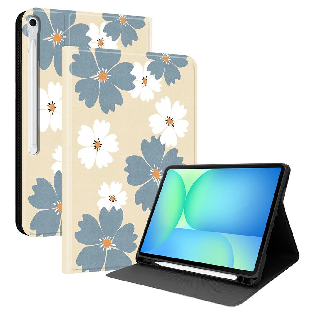 For Samsung Galaxy Tab S10 FE+ PU Leather Case Pattern Print Tablet Cover Stand with Pen Slot (Stylus Not Included)