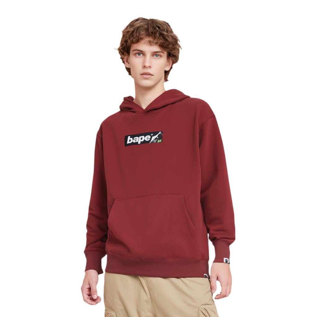 Худи Bape с гладким логотипом, свободный крой 1J20-114-005