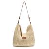 Woven hollow bag women's 2025 new summer seaside vacation travel tote bag beach bag armpit bag