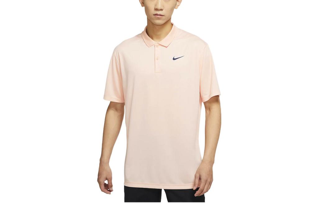 Nike Polo Shirts Men's Orange Pink Polo Collar Moderate Straight Fit DH0823-800