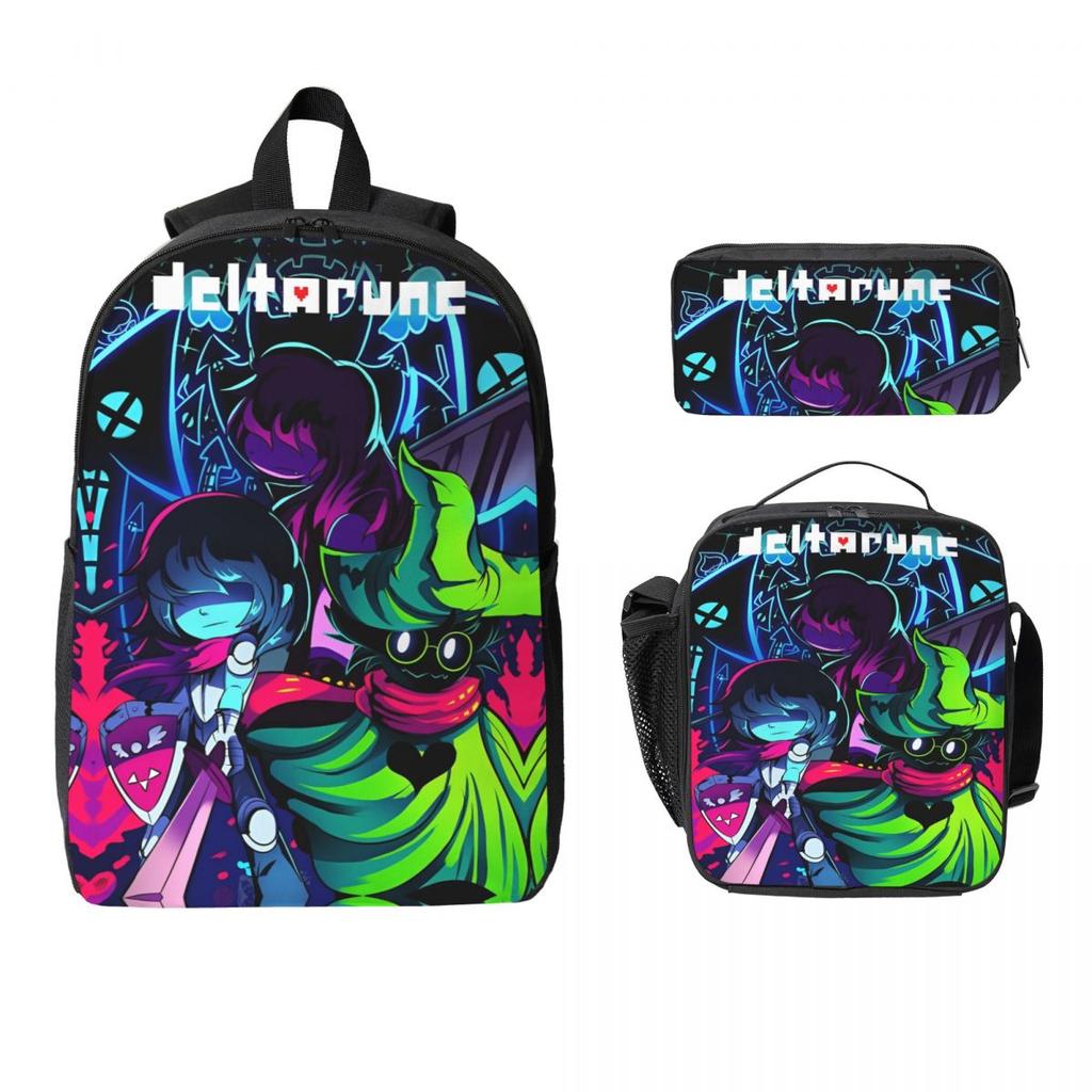 Рюкзак Deltarune для детей, ланч-бокс, пеналы для мальчиков и девочек, школьная сумка, набор для школы