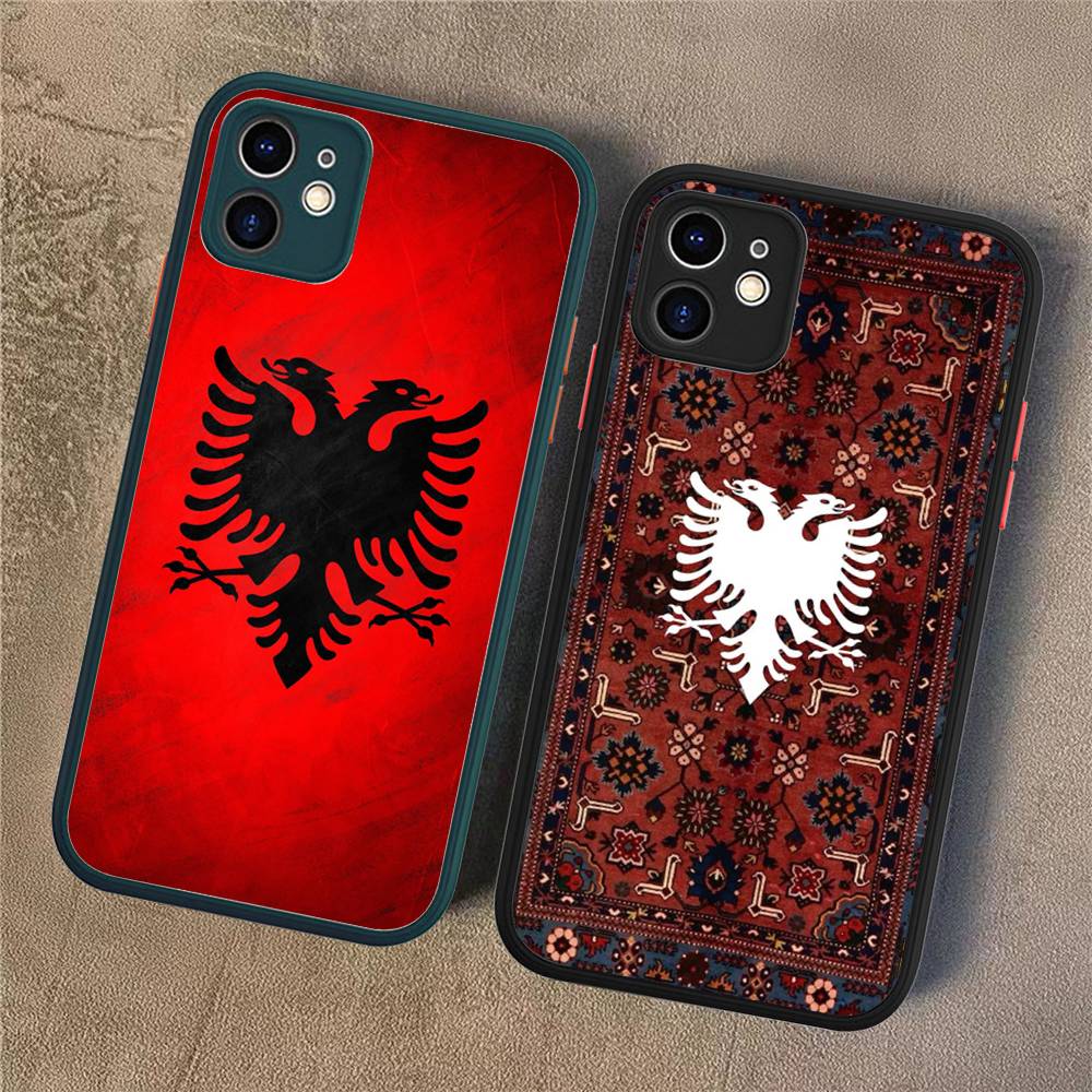 Албания Албанцы Флаг Чехол для телефона Для IPhone 16e 16 15 14 13 12 11 Pro Max X XS Max Plus Матовый Прозрачный