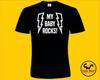 My Baby Rocks Tee T-SHIRT Dad Men's Rock Music Funny Retro Daddy Gift Joke Retro New Unisex Pregnancy Pregnant Father Father's Day