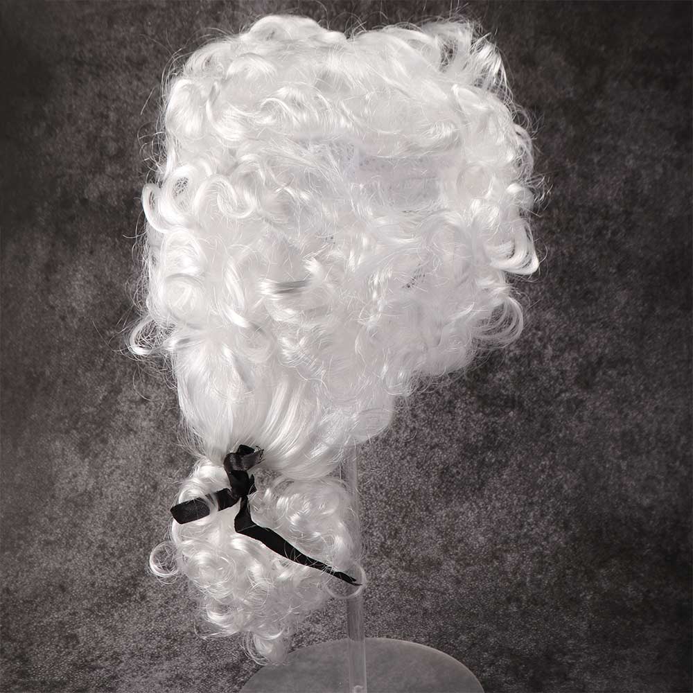 White Wig Judge Cosplay Headwear Curly Hair Lawyer Hair Prop Festival Props