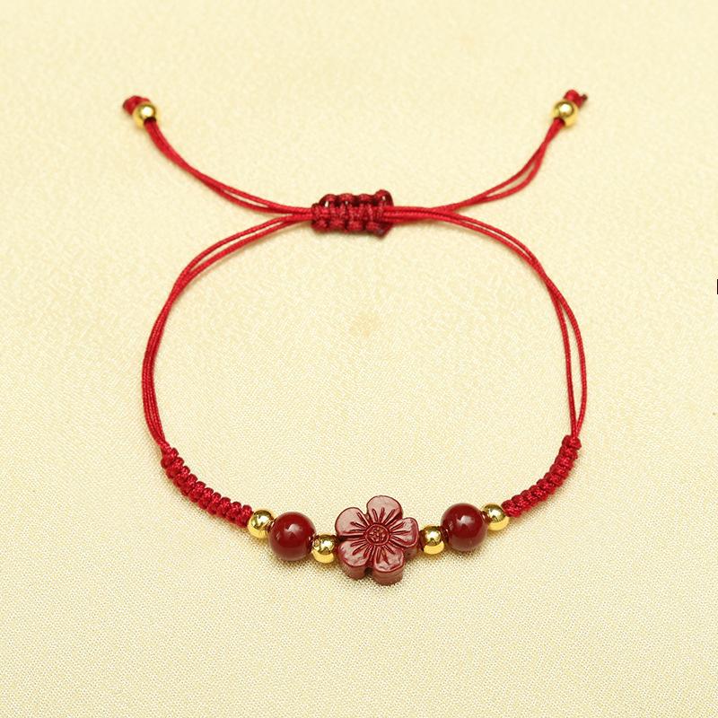 Модный браслет на удачу в год змеи из красной веревки, плетеный браслет в китайском стиле со знаком зодиака змея, мультяшный милый браслет со змеей, новогодний подарок