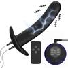 Silicone Anal Butt Plug Prostate Massage Vagina Stimulation Remote Control Electric Shock Sex Toys Men Women Masturbation