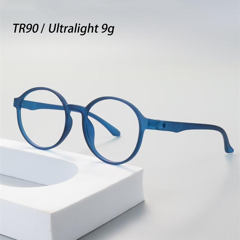 Новые Ретро Модные Ультралегкие Круглые Очки для Чтения из TR90 для Женщин Мужчин с Защитой от Синего Света Удобные Очки для Пресбиопии