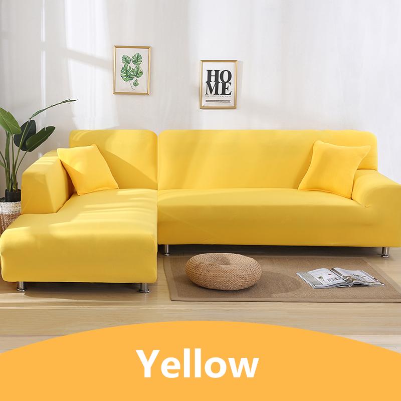 Эластичный однотонный чехол для дивана для гостиной, универсальный чехол для дивана из спандекса, секционный чехол для мебели, чехол на 1/2/3/4 места