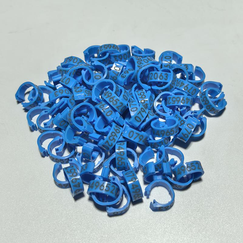DIY Customized plastic pigeon Foot Ring Inner Diameter 8mm Suitable for All Kinds of Dove Pigeons rings 100 Pcs/color