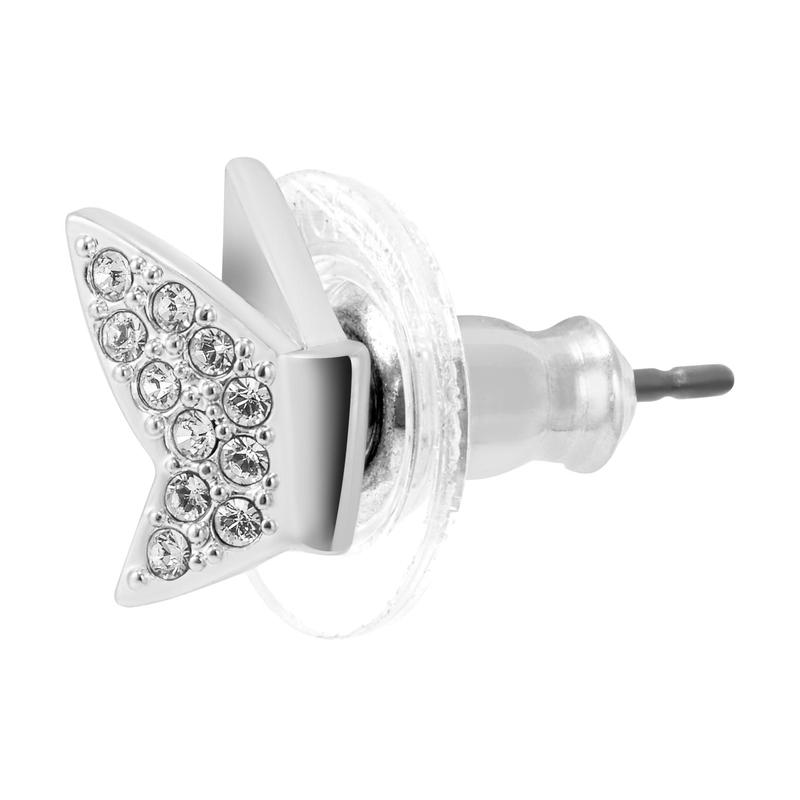 Swarovski LILIA Серьги-клипсы с кристаллами в виде бабочек для женщин, серебряные 5636424