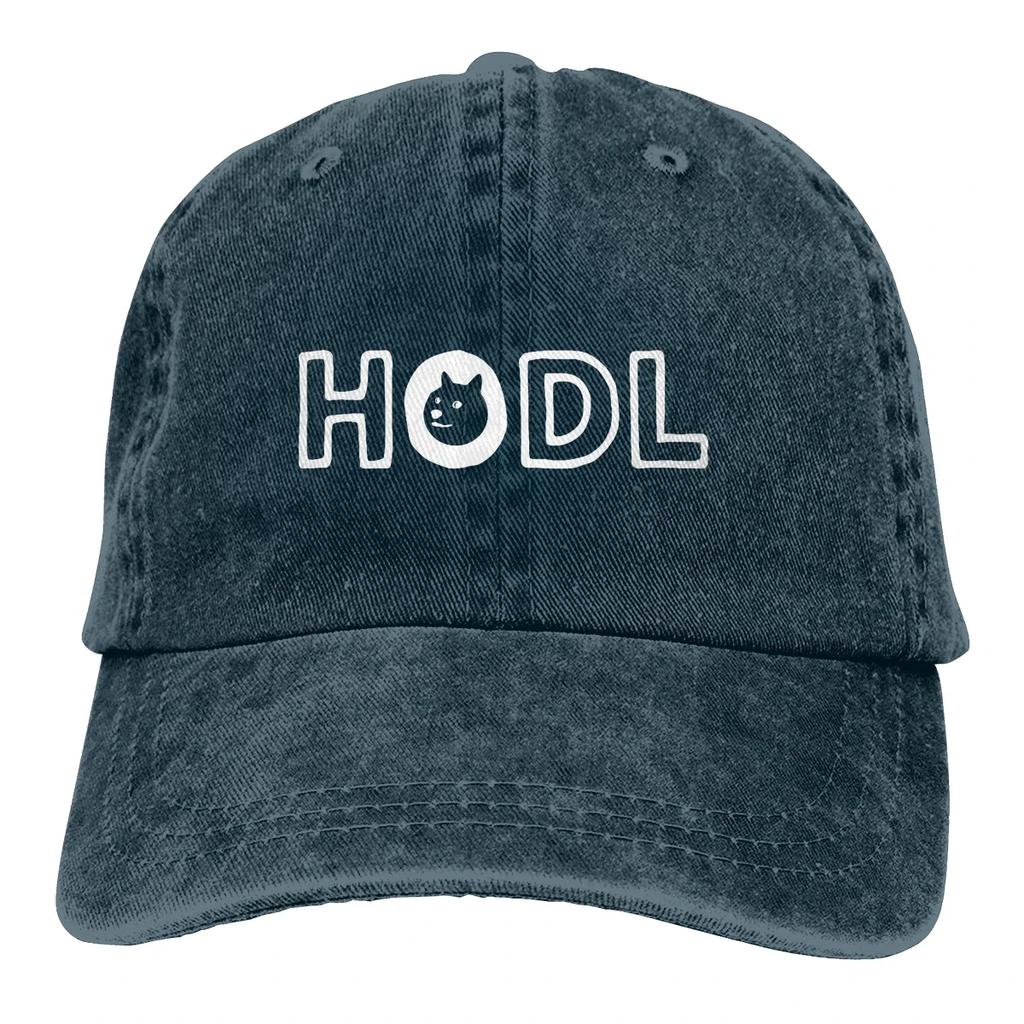 Кепка-бейсболка Doge Hodl Белая Мужские Кепки Женские Козырек Защита Snapback Dogecoin Криптовалютные Майнеры Мем-Кепки