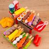 Kids Pretend BBQ Grill & Oven Set with Skewers - Play Barbecue Toy