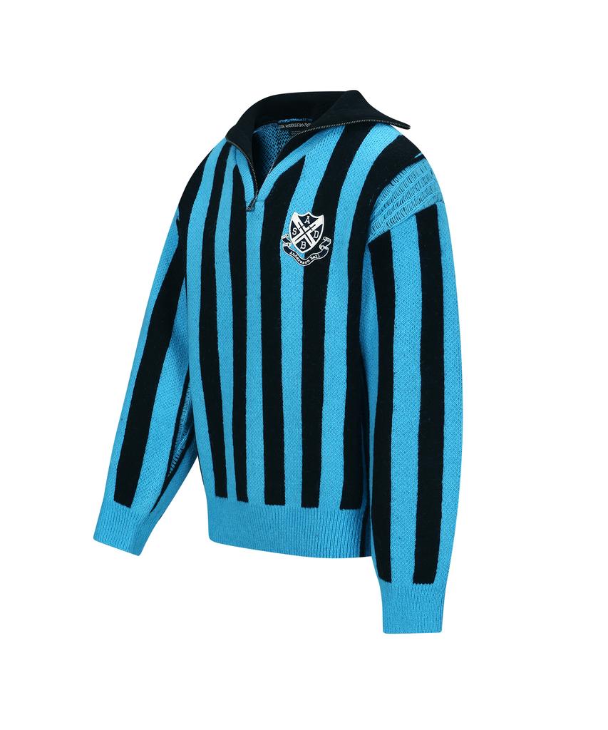 ADSB ANDERSSON BELL Adsb Half Zip-Up Emblem Sweater Atb1370M(Blue)