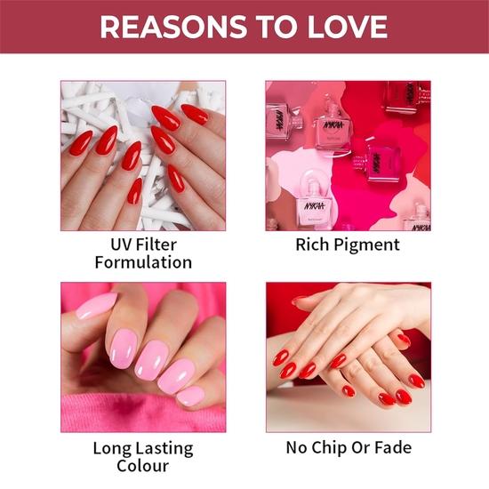 Лак для ногтей Nykaa Floral Carnival - Rouge Rose (Оттенок №137) (9 мл)