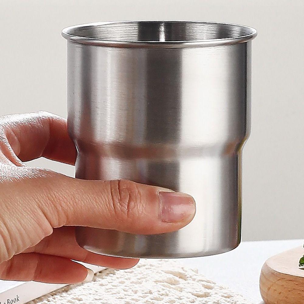 Серебряная пикниковая штабелируемая чашка 300 мл кружка для воды многоразовая кофейная кружка для путешествий дома