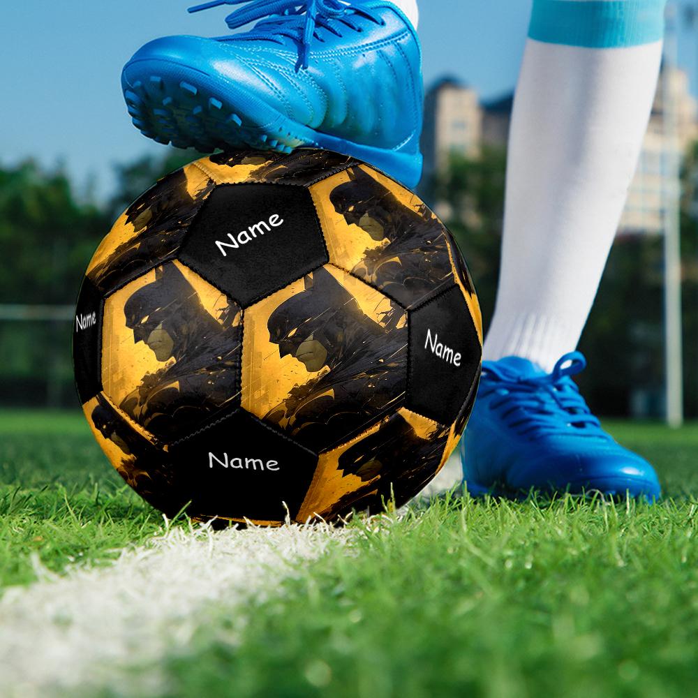 Custom Name Batman Theme Size 5 Soccer Ball, Suitable for Both Indoor and Outdoor Matches, a Gift Suitable for Everyone.