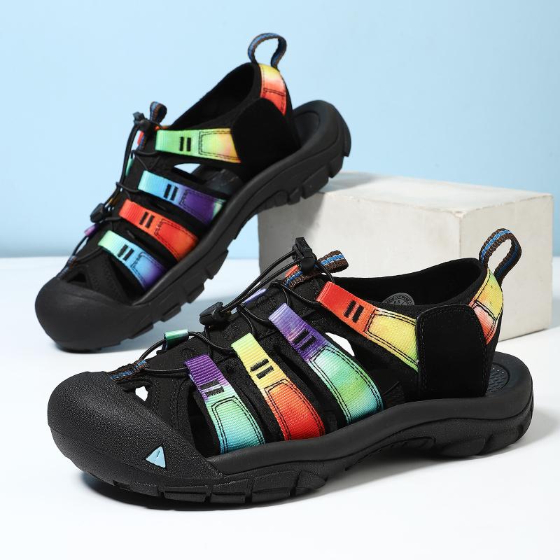 Женские сетчатые сандалии, летние классические мужские уличные сандалии, мягкие удобные пляжные сандалии, тапочки, мужская обувь, большой размер 36-46