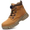 Men Waterproof Safety Boots High Top Steel Toe Anti-smash Stab-resistant Safety Shoes Design Suitable for Exploitation Site
