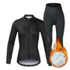 Winter Fleece Riding Bicycle Jerseys Cycling Clothing Set Keep Warm Women Long Sleeve Bicycle Clothes Suit