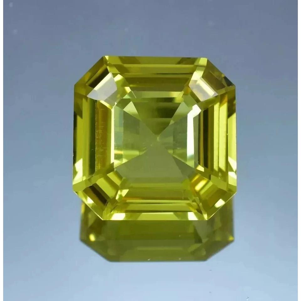 Asscher Cut Natural Yellow Spinel Ceylon 36-38 Ct Stunning Certified Gemstone