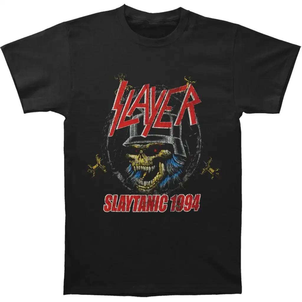 Винтажная футболка Slayer "Divine Intervention" Tour, Трэш-метал, Унисекс, Большая 4 Метал-фанат, Уличная одежда, 100% Хлопок, Повседневная, С коротким рукавом