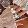 Преувеличенные женские кольца с разрезом, имитация жемчуга, аксессуары в океанском стиле, кольцо с ракушкой, лето