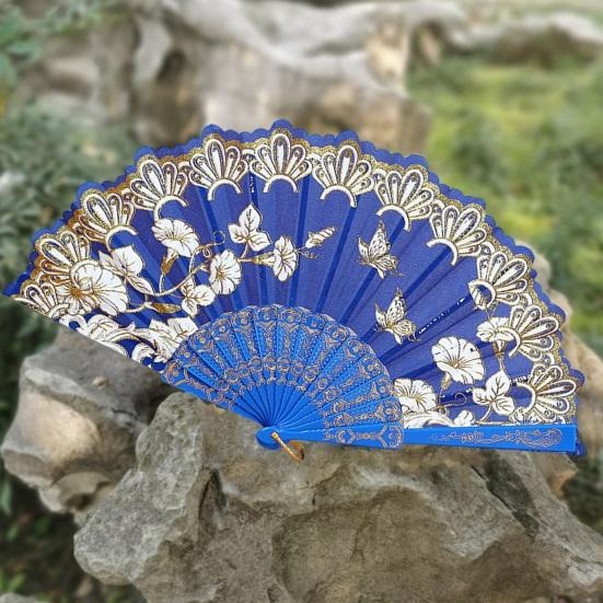 Ручной веер в винтажном стиле, яркий цвет, изысканный узор, тонкая работа, ультралегкий, тканевый, ретро, китайский стиль, складной веер, реквизит для фотографии