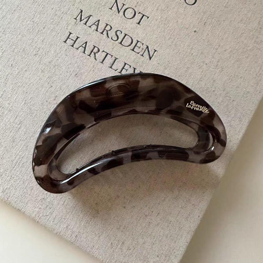 Шоколадно-коричневый высококлассный зажим-краб для волос, зажим-акула для женщин - новый аксессуар для волос 2025