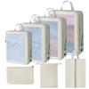 Waterproof Travel Packing Cubes Set, Thick Compression Bags for Clothes Underwear Shoes, Luggage Organizer Bags