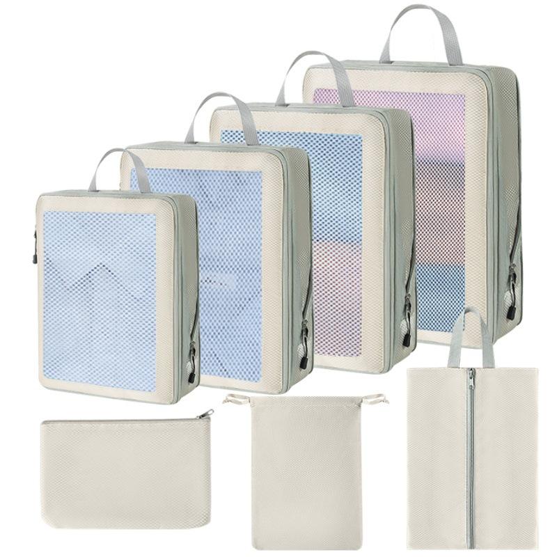 Waterproof Travel Packing Cubes Set, Thick Compression Bags for Clothes Underwear Shoes, Luggage Organizer Bags