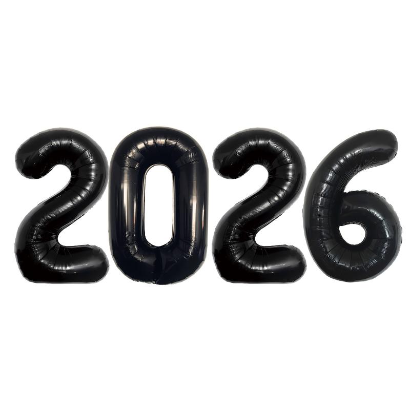 2026 Цифровые фольгированные шары С Новым годом Вечеринка Украшение Реквизит для фотобудки Принадлежности Рождественский домашний декор Navidad 2026