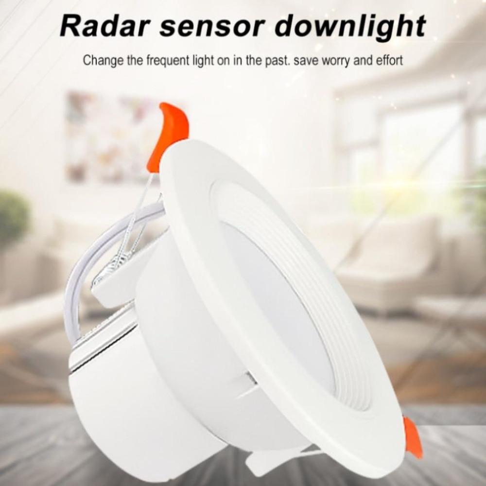 LED Radar Sensing Ceiling Lamp Downlights For Bathroom Stairs Balcony AC 85-265V 5W/7W/9W With Intelligent Radar Sensor Lighting