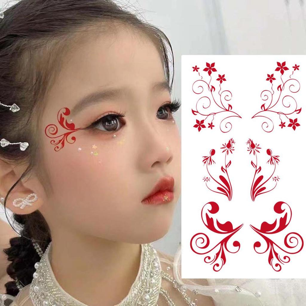 Ancient Style Children's Eye Corner Tattoo Stickers for Dance, Stage, and Festival Performances