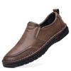 Spring Autumn New Men's Daily Casual Genuine Leather Shoes Manual Line Soft Leather Soft Sole Loafers Shoes D218