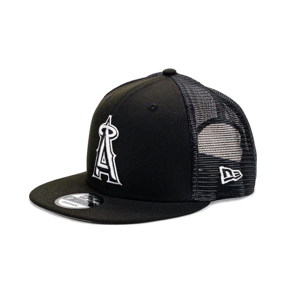 New Era Mesh Cap Snapback 9FIFTY BLACK & WHITE MLB Anaheim Angels