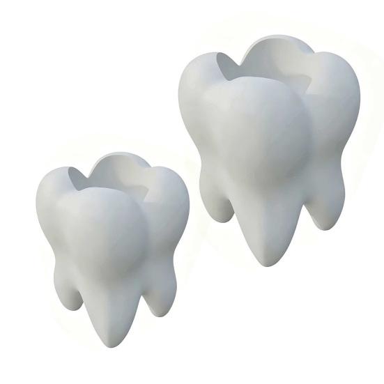 Multi-purpose Storage Box Tooth Shape Toothbrush Holders for Bathrooms, Creative Pen Holder Comfortable Grip Desktop, Decorative Home Decor