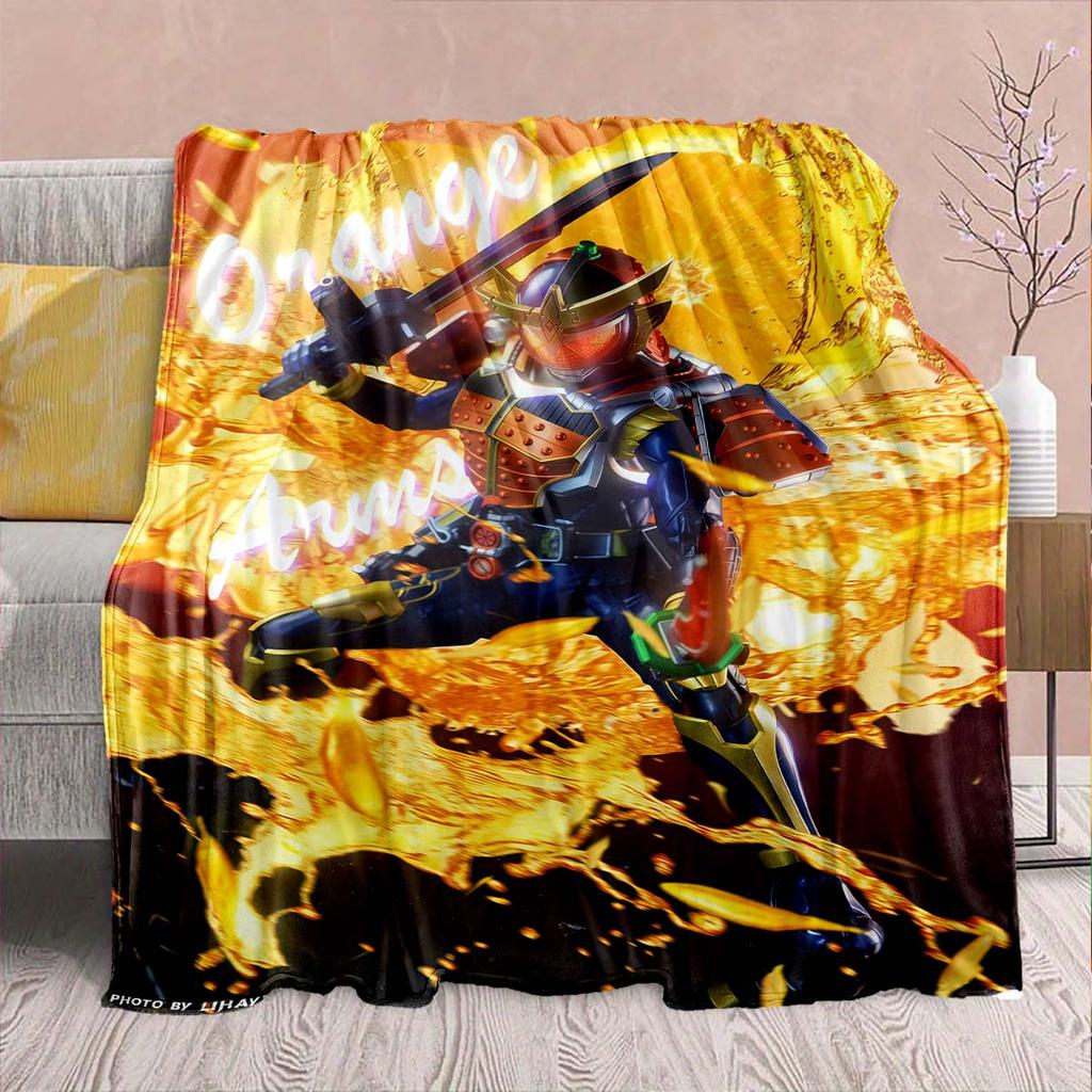 Фланелевое одеяло Kamen Rider – Мягкое, теплое, идеально подходит для диванов, постельного белья, кемпинга, путешествий, офиса и домашнего декора – QJY