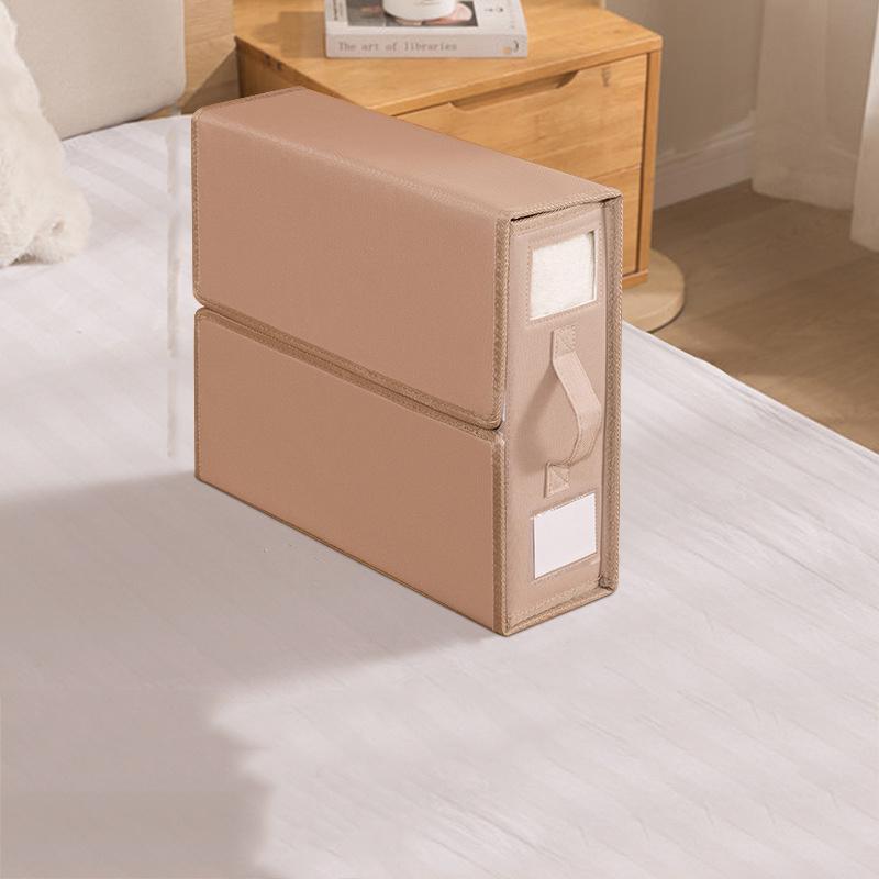 Коричневый/бежевый/черный/серый 1 шт. Складной ящик для хранения простыней, штор и одеял с ручкой и молнией, вместительный органайзер для хранения простыней.