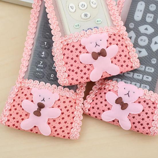 Милый кружевной медведь, пылезащитный чехол для пульта дистанционного управления для телевизора, кондиционера, протектор