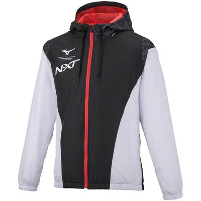 Mizuno Ветровка Ветрозащитная и для Тренировок Черный x Размер M Куртка N-XT, Водоотталкивающая, Одежда, 32JE2745, Белый,